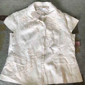 Short sleeve jacket cream p6